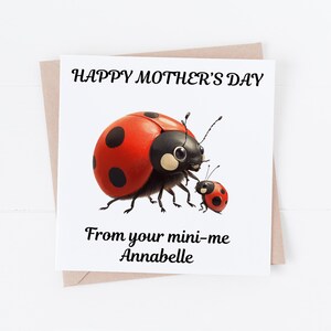 Biglietto personalizzato per la festa della mamma - "From Your Mini - Me" - Biglietto carino per la festa della mamma - Biglietti carini per la mamma, biglietto personalizzato per la festa della mamma con nome da bambino