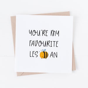 Lesbische Grußkarten - Lesbische Geburtstagskarte - Les-Bee-An Grüße - Lesbische Valentinstagskarte - Lesben Gay Coming Out