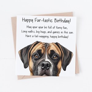 Cartão de aniversário fofo para boxer, cartão de aniversário para amante de cães boxer, cartão de aniversário para ele ou ela, cartão de aniversário para mãe ou pai de cachorro,