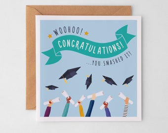 Biglietto di laurea personalizzato, hai fatto centro, congratulazioni