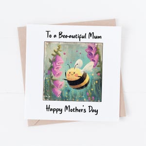 Biglietto per la festa della mamma - Biglietto per una mamma ape-autiful - Biglietto carino per la festa della mamma - Biglietti carini per la mamma, biglietto personalizzato per la festa della mamma