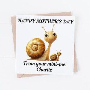 Biglietto personalizzato per la festa della mamma - "From Your Mini - Me" - Biglietto carino per la festa della mamma - Biglietti carini per la mamma, biglietto personalizzato per la festa della mamma con nome da bambino