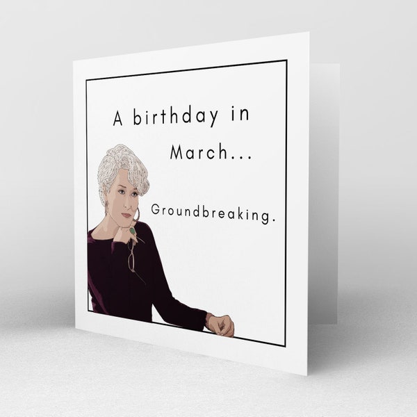 Miranda Priestly Birthday Card - Devil Wears Prada Greetings Card - Groundbreaking Card