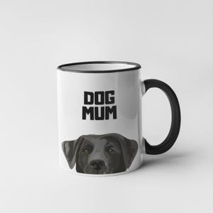Schwarzer Labrador Hund Mama oder Hund Papa Becher, schwarzer Labrador Besitzer Geschenke, Geschenk für sie, Geschenk für ihn, Hundeliebhaber, süßer Hund Keramikbecher