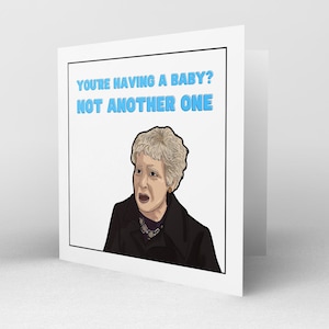 Non un altro biglietto per un neonato - Biglietto di auguri Brenda - Biglietto di auguri divertente britannico per un neonato - Brenda Non un altro biglietto per un neonato