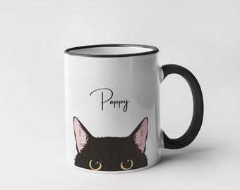 Tazza personalizzata con gatto, nome personalizzato, scegli la razza del tuo gatto