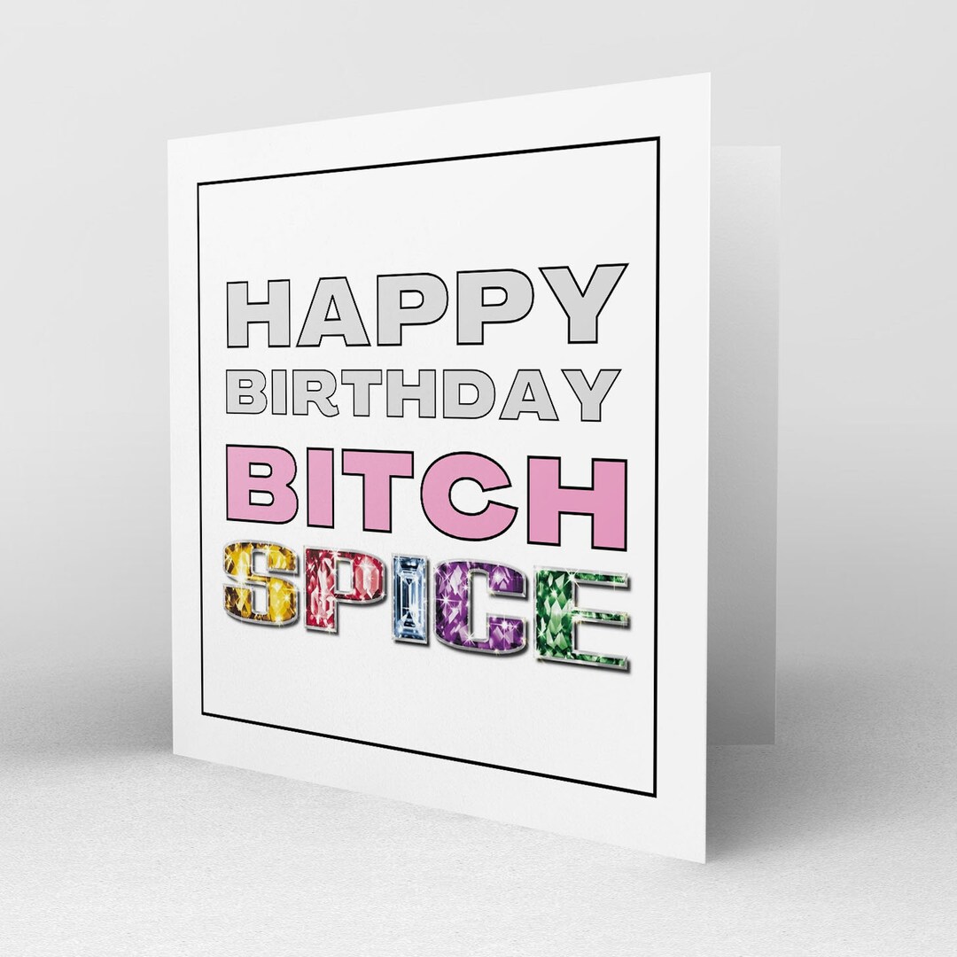 Spice Girls Card Funny Spice Girls Card Parody Spice Girls Etsy