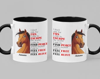 Tazza personalizzata con cavallo: regalo per gli amanti dei cavalli