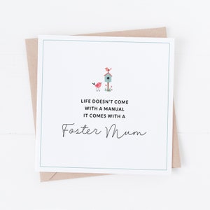 Jolie carte de fête des mères - Life's Manual is a famille d'accueil - carte amusante pour la fête des mères - jolies cartes pour maman d'accueil