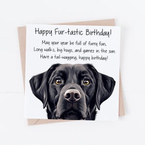 Niedliche Geburtstagskarte für Labrador, Hundeliebhaber Geburtstagskarte, Geburtstagskarte für ihn oder sie, Hundemutter oder Hundepapa, Hundebesitzer