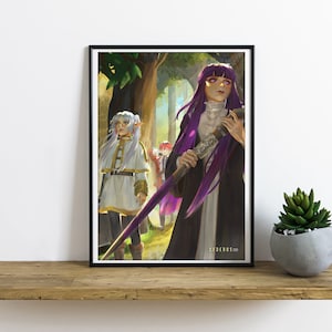 Frieren Fern Stark Adventure Pocztówka Wall Art Print