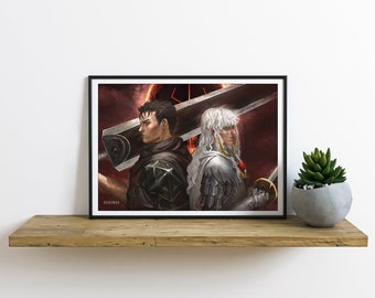 Guts and Griffith Berserk Anime Wall Art Print Poster