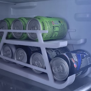 Fridge can storage dispenser