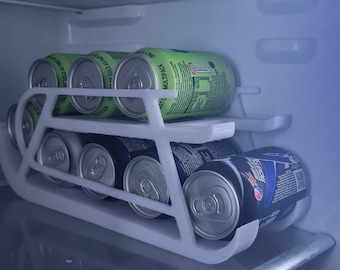 Fridge can storage dispenser