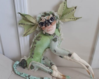 Goblincore, ocean lovers, beach, mermaid Lovers, Art Doll, Mermaid Fantasy Doll, OOAK Doll, Handmade Doll