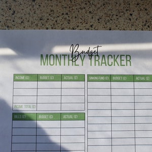 Monthly budgeting Printable