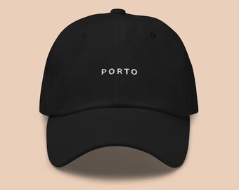 Gorra de papá bordada de Oporto / Gorra de recuerdo de la Ciudad de los Puentes / Gorra con el orgullo de la ciudad de Portugal y el Puente Dom Luís I / Gorra de béisbol de viaje