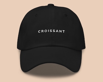 Gorro de papá con forma de croissant / Gorro de repostería francesa / Moda para amantes de la panadería