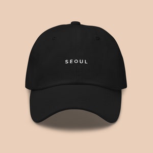 Sombrero de papá bordado de Corea del Sur de Seúl, uso diario minimalista inspirado en K-pop