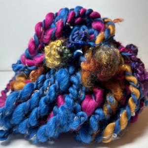 Art Yarn - Handspun art yarn - Yarn - Wool - Merino - crochet - knit - chunky yarn - weaving - craft yarn - yarn art -  - 16 YARDS