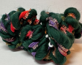 Art Yarn - Handspun art yarn - Weaving - yarn - wool - crochet - merino - yarn art - craft yarn - knit - chunky yarn   4yards total