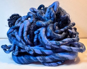 Art Yarn - Handspun art yarn - Weaving - yarn - wool - crochet - merino - yarn art - craft yarn - knit - chunky yarn   20 yards total