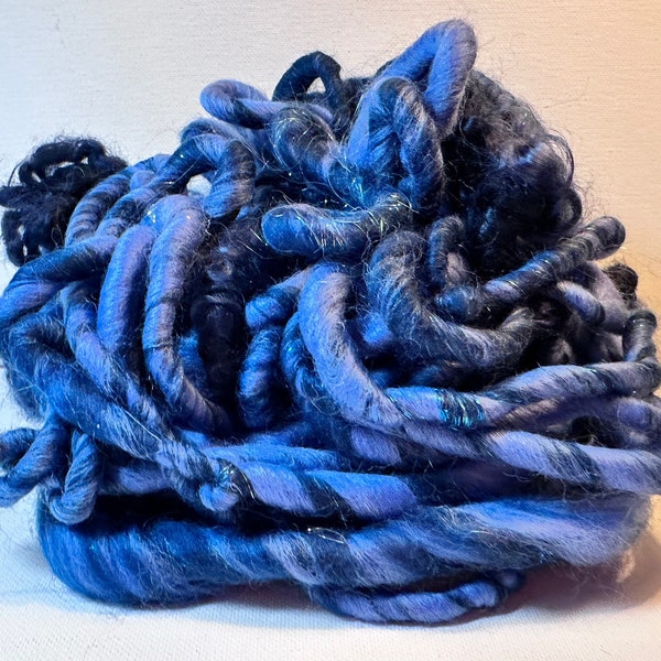 Art Yarn - Handspun art yarn - Weaving - yarn - wool - crochet - merino - yarn art - craft yarn - knit - chunky yarn   20 yards total