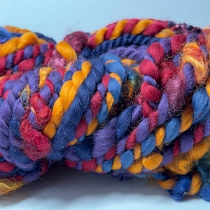 Art Yarn - Handspun art yarn - Weaving - yarn - wool - crochet - merino - yarn art - craft yarn - knit - chunky yarn CANYON  30 yards total