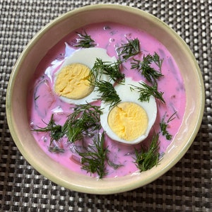 Summer cold beet soup