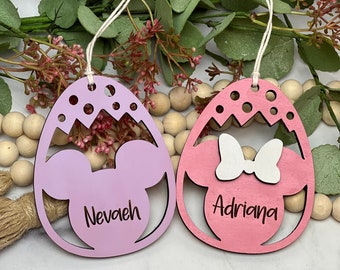 Mickey and Minnie Easter Basket Tags - Disney Easter Basket Name Tags - Disney Name Tags for Spring