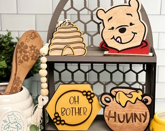 Winnie the Pooh Tiered Tray Decor - Winnie the Pooh Decor - Disney Pooh Bear Signs