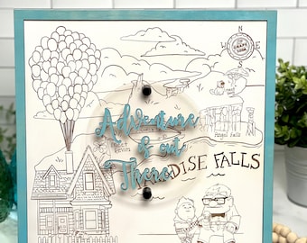 Disney Pixar Up Adventure Is Out There Map Sign - Paradise Falls Map
