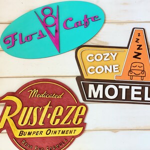 Disney Pixar Cars Inspired Flo's V8 Cafe Sign - Etsy