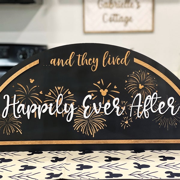 They Lived Happily Ever After Mickey Fireworks Disney Home Decor