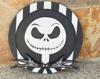 Jack Skellington Wall Decor - Disney Jack Skellington Halloween Decor - Nightmare Before Christmas Sign