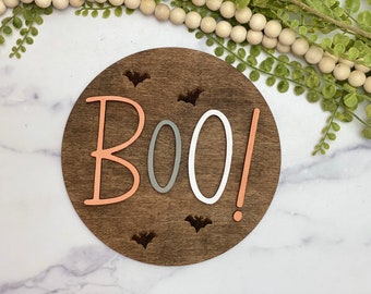Boo To You! Disney Halloween Mini Sign with Mickey Bats