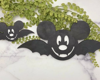 Disney Halloween Mickey Bats - Wooden Mickey Mouse Bat - Disney Halloween Tiered Tray Decor