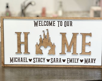 Personalized Disney Home Sign - Disney Farmhouse Decor
