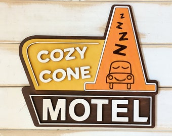 Disney Pixar Cars Inspired Cozy Cone Motel Sign