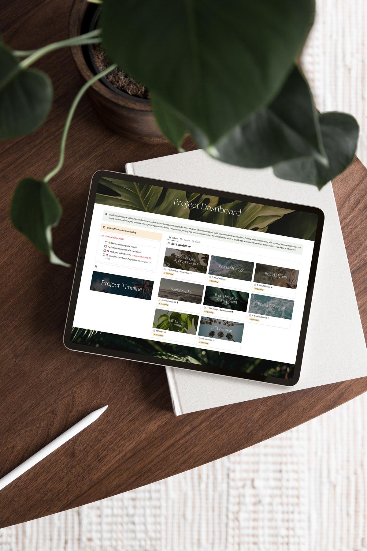 Notion Client Portal Template | Aesthetic Notion Templates for ...