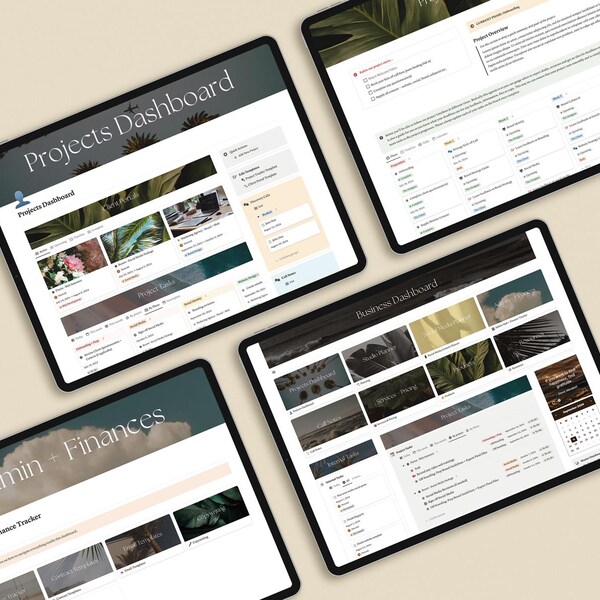Notion Business Dashboard + Client Portal Template Bundle | Notion Templates for Designers & Creatives