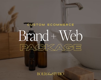 Custom Brand + Website Package | Brand Identity Kit | Online Shop Branding | Ecommerce Website | Showit Website | Website Template Design