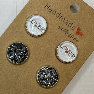 Loser Lover örhängen med matchande glitter (set om 2)