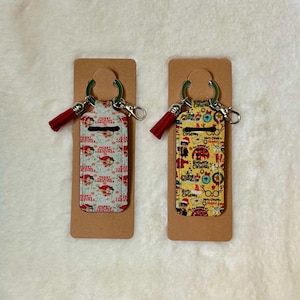 Magic Wizard Merry Christmas Chapstick Holder | Chapstick Keychain | Keychain