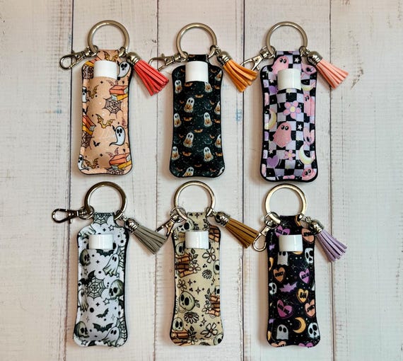 Boho Ghost Chapstick Holder | Chapstick Keychain | Keychain