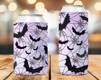 Bunter Halloween Dosenkühler | Wiederverwendbare Getränkehalter