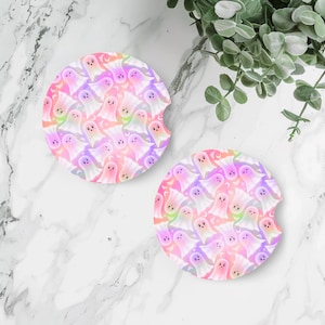 Halloween Themed Soft Neoprene Car Coasters  (Set of 2)