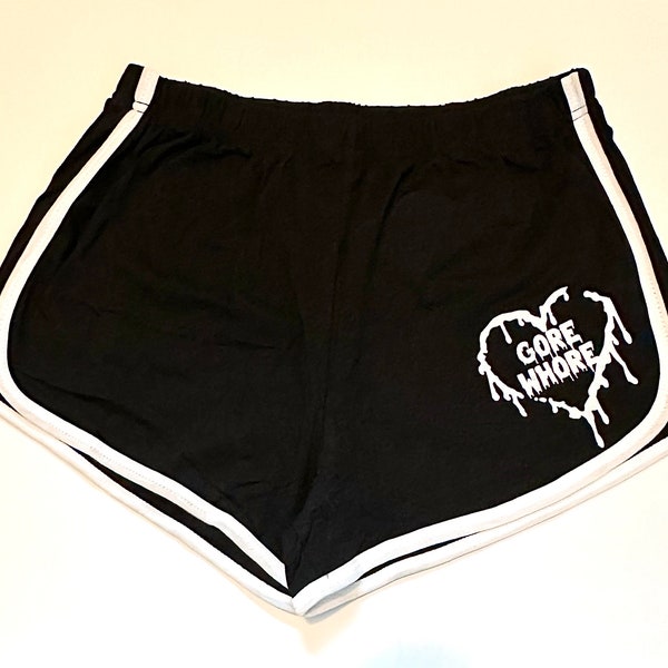 Gore Whore Glitter Shorts | Halloween Shorts | Yoga Shorts | Sport Shorts