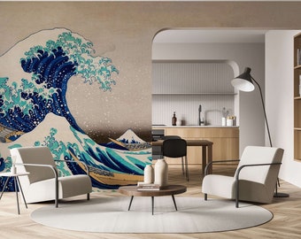 Wave Off Kanagawa Wallpaper | Hokusai Japanese Wall Mural