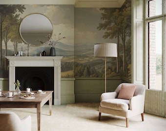 Vintage Landscape Wallpaper Mural